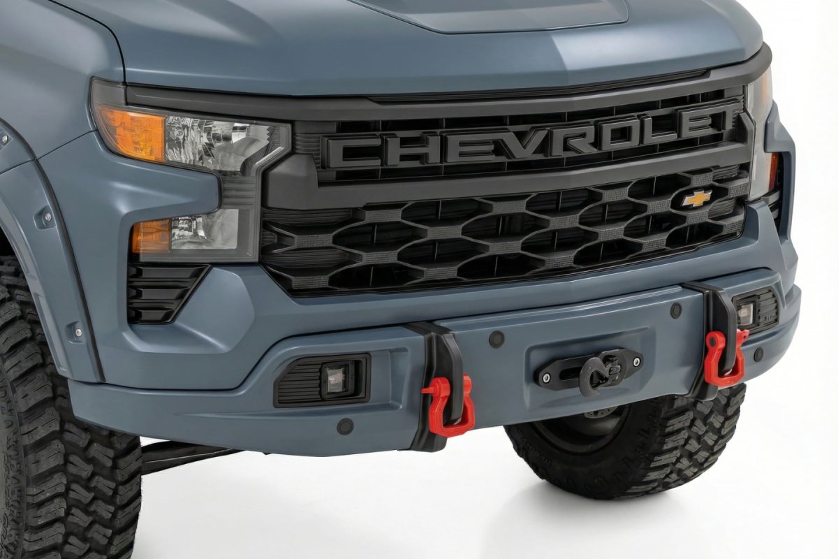 Chevrolet Silverado 1500 Bumper - Front - Rough Country - FXS - Slate Gray - '23-'26
